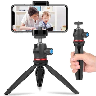 Uchwyt na telefon Alogy Mini Tripod Trójnóg Liginn do robienia zdjęć do telefonu kamery GoPro lampy ring 1/4 Czarny - Statywy fotograficzne - miniaturka - grafika 17
