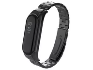 Akcesoria do smartwatchy - Bransoleta Alogy Stainless Steel do Xiaomi Mi Band 5 Czarna - miniaturka - grafika 1