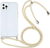 Etui i futerały do telefonów - König Design Etui kompatybilne z Apple iPhone 13 Pro Plastikowe etui na telefon komórkowy z łańcuszkiem - Etui na telefon komórkowy Żółte - miniaturka - grafika 1