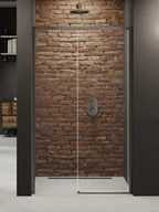 Ścianki i drzwi prysznicowe - Drzwi prysznicowe rozsuwane lewe kolor stalowy 120 cm D-0889A Prime New Trendy Gunmetal Brushed - miniaturka - grafika 1