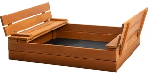 Drewniana zamykana piaskownica z ławeczkami 100 cm D3-M56 - Place zabaw - miniaturka - grafika 1