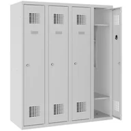 Meble do szkół i przedszkoli - Poczwórna szafka szkolna z zamkiem na klucz do podstawówki MSUM 340 S - miniaturka - grafika 1
