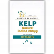 Witaminy i minerały dla sportowców - FOREST VITAMIN Kelp Natural Iodine 200mcg 250tabs - miniaturka - grafika 1