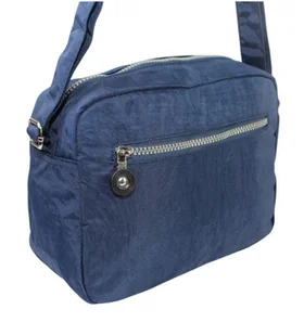 Stylowa Lekka Materiałowa Torba Pozioma Średnia Na Ramię Bag Street NR 2245 GRANATOWY 28 x 19 x 12 [cm] - Torebki damskie - miniaturka - grafika 4