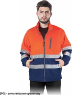Odzież robocza - R.E.I.S. POLSTRIP - bluza polarowa z pasami odblaskowymi - pomarańczowo-granatowy S - miniaturka - grafika 1