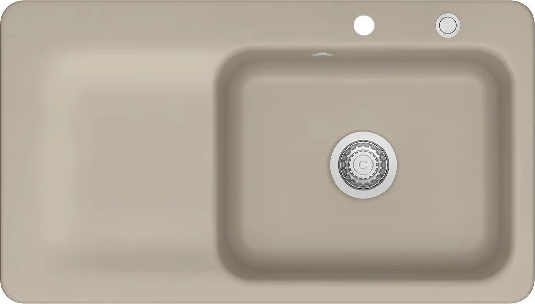 SYSTEMCERAM Zlewozmywak Juna 90 Fango, ceramiczny, korek manualny