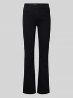 Spodnie damskie - Jeansy z poszerzaną nogawką z mieszanki bawełny - miniaturka - grafika 1