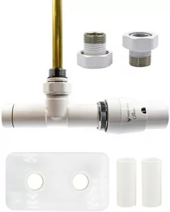 Zawór termostatyczny zespolony 50mm UNICO biały prawy GZ1/2 All in One rozeta zespolona prostokątna - Zawory i kraniki Zawór termostatyczny zespolony 50mm UNICO biały prawy GZ1/2 All in One rozeta zespolona prostokątna - Zawory i kraniki - miniaturka - grafika 1