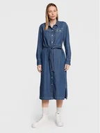 Sukienki - Lee Sukienka koszulowa Eyelet L50MCULA 112321266 Niebieski Regular Fit - miniaturka - grafika 1