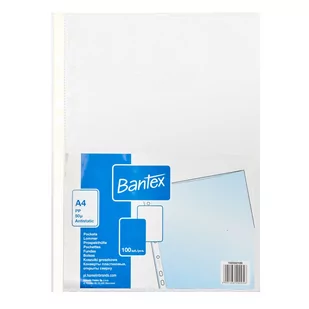 Koszulki groszkowe BANTEX A4 50mic (100szt) 100550109 - Koszulki na dokumenty - miniaturka - grafika 1