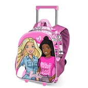 Plecaki - Barbie Brave - mały plecak 3D z kółkami, różowy, 26 x 34 cm, pojemność 12,5 l, Różowa Barbie, Jeden rozmiar, Mały plecak 3D - miniaturka - grafika 1
