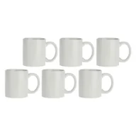Kubki - Zestaw 6 kubków z uchwytem Corte - Biały, 350 ml - miniaturka - grafika 1