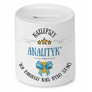 Skarbonka Dla Analityka na Urodziny na Prezent z Nadrukiem ze Zdjęciem - Skarbonki - miniaturka - grafika 1