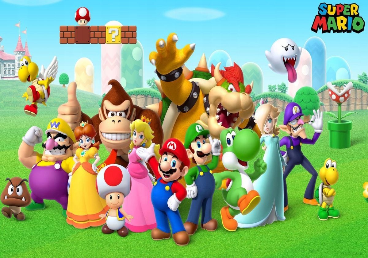 PUZZLE Super Mario Bros Movie (2023) A3 252 el z Nadrukiem + IMIĘ Pudełko