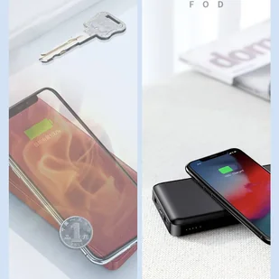 Baseus M36 Wireless Charger power bank 10000 mAh bezprzewodowa ładowarka Qi biały (PPALL-M3602) - Ładowarki do telefonów - miniaturka - grafika 10