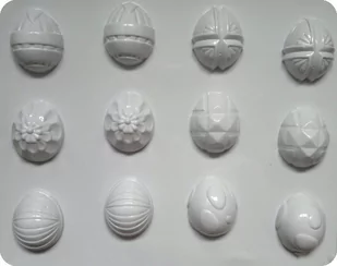 Forma do odlewów gipsu, pisanki 3D, 6 elementów - Akcesoria rzeźbiarskie - miniaturka - grafika 1
