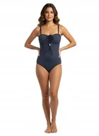 Stroje kąpielowe - TRIUMPH GRANATOWY JEDNOCZĘŚCIOWY STRÓJ KĄPIELOWY W GROSZKI 40B J5D - miniaturka - grafika 1