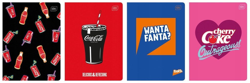 Zeszyt A5 3 linie 32 kartki z marginesem Coca-Cola Interdruk 70g