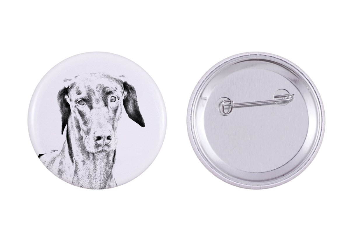 Doberman, Dobermann - przypinka z twoim psem, dodaj własne foto, marka Art-Dog