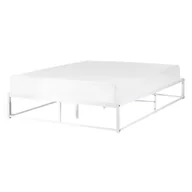 Łóżka - Łóżko metalowe 140 x 200 cm białe VIRY - miniaturka - grafika 1