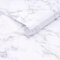 Meble modułowe i akcesoria - SAMOPRZYLEPNA MEBLOWA OKLEINA NA MEBLE FOLIA BIAŁY MARMUR 60cm x 10m - miniaturka - grafika 1