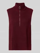 Swetry damskie - Bezrękawnik ze stójką i zamkiem błyskawicznym model ‘Julia’ - miniaturka - grafika 1