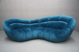Sofa Owalna Prunk Pikowana Turkusowa 280 Cm B 4278 - Sofy i kanapy - miniaturka - grafika 1