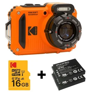 KODAK WPZ2 pomarańczowy + 2 baterie + karta pamięci 16GB - Aparaty Cyfrowe - miniaturka - grafika 1