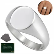 Sygnety - SYGNET MĘSKI SREBRNY KLASYCZNY, GŁADKI, PRÓBA 925, ROZMIAR 32 + CERTYFIKAT - Golden Haus - miniaturka - grafika 1