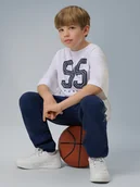 Koszulki dla chłopców - 4F T-shirt loose z nadrukiem chłopięcy - biały 158/164 (12-14 lat) - miniaturka - grafika 1