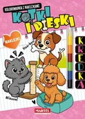 Książki edukacyjne - Kolorowanka z kredką Kotki i pieski - kolorowanka - miniaturka - grafika 1