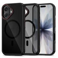 Etui i futerały do telefonów - Etui TECH-PROTECT MagHybrid MagSafe do Apple iPhone 17 Czarno-czerwony - miniaturka - grafika 1