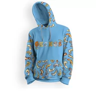 Bluzy dla dziewczynek - Bluza dziecięca z kapturem GECKOS gekony-152 - miniaturka - grafika 1