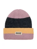 Czapki dla dzieci - Color Kids Czapka beanie w kolorze jasnoróżowo-granatowo-żółtym - miniaturka - grafika 1