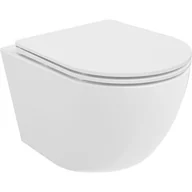 Miski WC - Mexen Lena miska wc Rimless Tornado z deską wolnoopadającą slim, duroplast, biała połysk - 30220300T - miniaturka - grafika 1