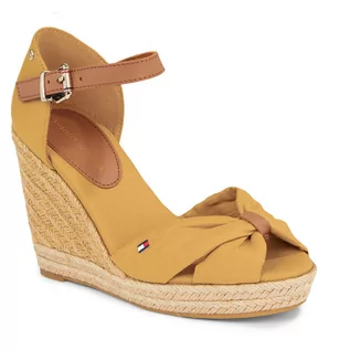 Espadryle damskie - Espadryle Tommy Hilfiger Basic Open Toe High Wedge FW0FW04784 Classic Khaki RBL - grafika 1