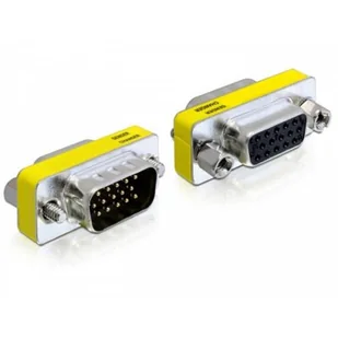 Delock Adapter VGA(15M)-VGA(15F) - Adaptery i przejściówki - miniaturka - grafika 1