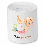 Skarbonki - SKARBONKA DLA DZIECI MAŁA SYRENKA PREZENT z Nadrukiem ze Zdjęciem - miniaturka - grafika 1