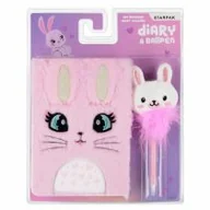 Szkolne artykuły papiernicze - Pamiętnik pluszowy 12x18 cm z długopisem Rabbit STARPAK 541492 - miniaturka - grafika 1