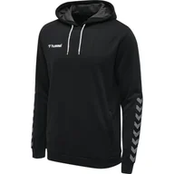 Bluzy męskie - Bluza sportowa Hummel Authentic Poly Hoodie czarna r. 2XL - miniaturka - grafika 1