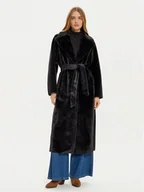 Płaszcze damskie - Guess Płaszcz zimowy Ada W4BL02 WGHM0 Czarny Regular Fit - miniaturka - grafika 1