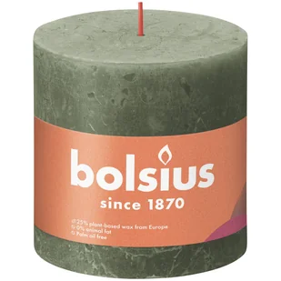 Bolsius Świeca rustykalna 100/100 Oliwka - Świece - miniaturka - grafika 1