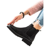 Botki damskie - Klasyczne Czarne Botki Sergio Leone - miniaturka - grafika 1