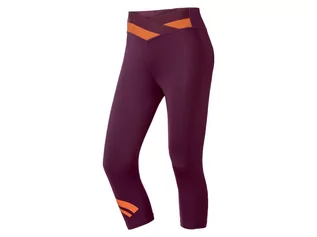 Spodnie sportowe damskie - Capri CRIVIT CRIVIT Spodnie funkcyjne damskie typu szybkoschnące i odprowadzające wilgoć (S (36/38), Bordowy/pomarańczowy) - grafika 1