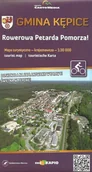 Mapy i plansze edukacyjne - Gmina Kępice. Rowerowa Petarda Pomorza. Mapa turystyczna - miniaturka - grafika 1