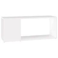 Szafki RTV - vidaXL Szafka pod TV, biała, 80x24x32 cm, płyta wiórowa - miniaturka - grafika 1