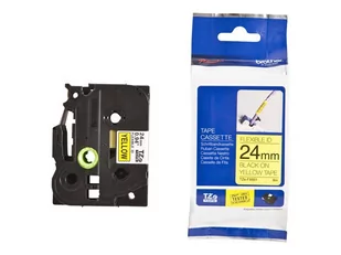 Taśma zamiennik Brother TZ-FX651 / TZe-FX651 24mm x 8m, flexi, czarny druk / żółty podkład - Papier do drukarek - miniaturka - grafika 1
