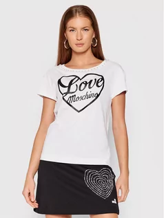 Koszulki i topy damskie - Love Moschino T-Shirt W4F302PM 3517 Biały Regular Fit - grafika 1