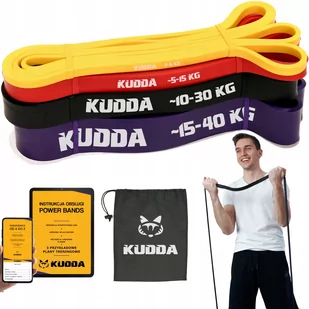 Zestaw 4 Gum Do Ćwiczeń Power Band Gumy Oporowe - Gumy, taśmy, ekspandery - miniaturka - grafika 1