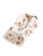 Śpiworki dla dzieci - La Millou Kocyk do fotelika ( by Whatannawears- fly me to the moon nude velvet rafaello ) - miniaturka - grafika 1